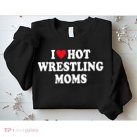 I Love Hot Wrestling Moms Groovy  Sweatshirt thumb 2