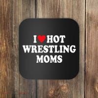I Love Hot Wrestling Moms Groovy  Coaster thumb 0