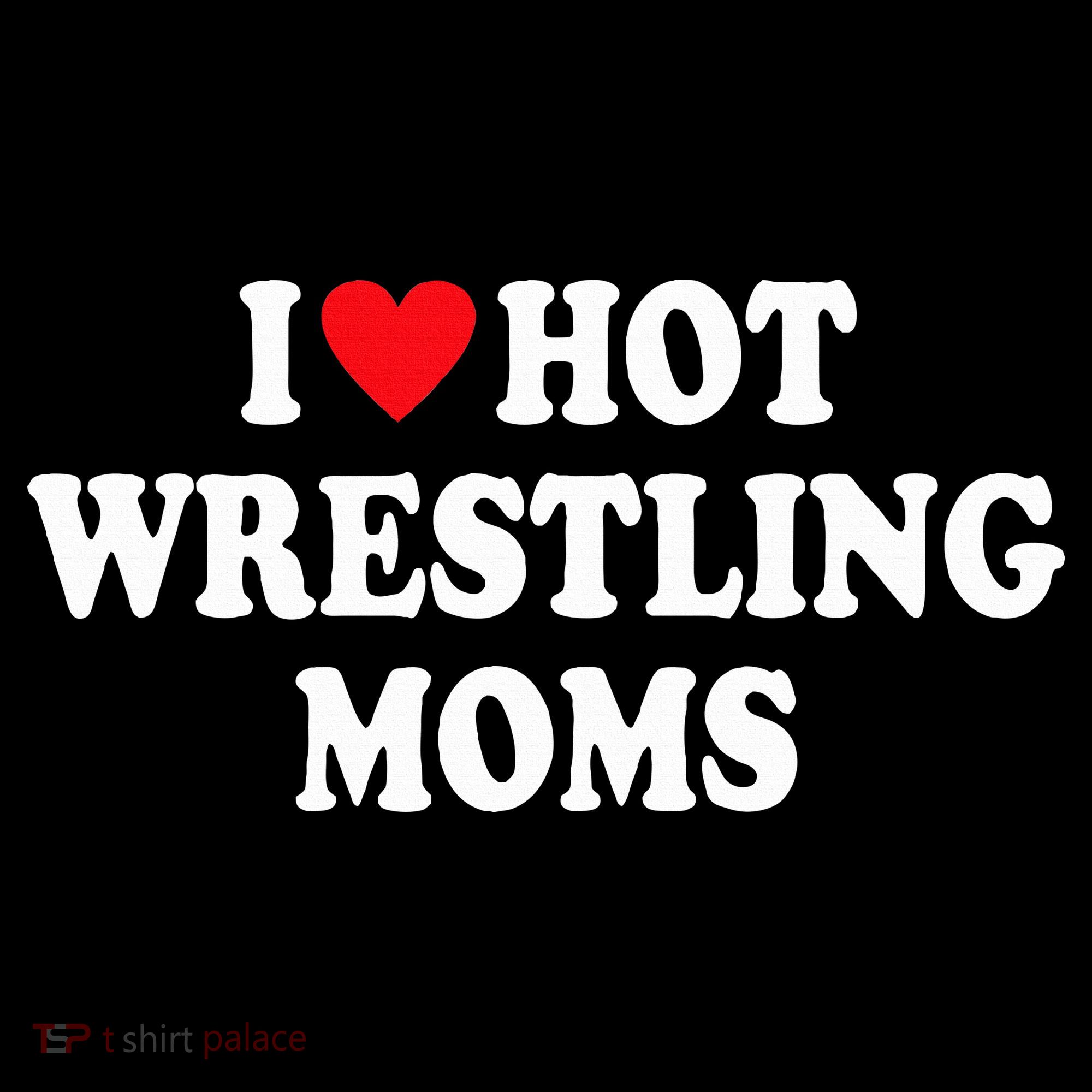 I Love Hot Wrestling Moms Groovy  Women's Hoodie
