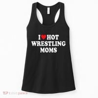 I Love Hot Wrestling Moms Groovy  Women's Tank Top thumb 0