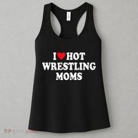 I Love Hot Wrestling Moms Groovy  Women's Tank Top thumb 3