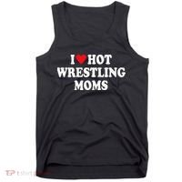 I Love Hot Wrestling Moms Groovy  Tank Top thumb 0