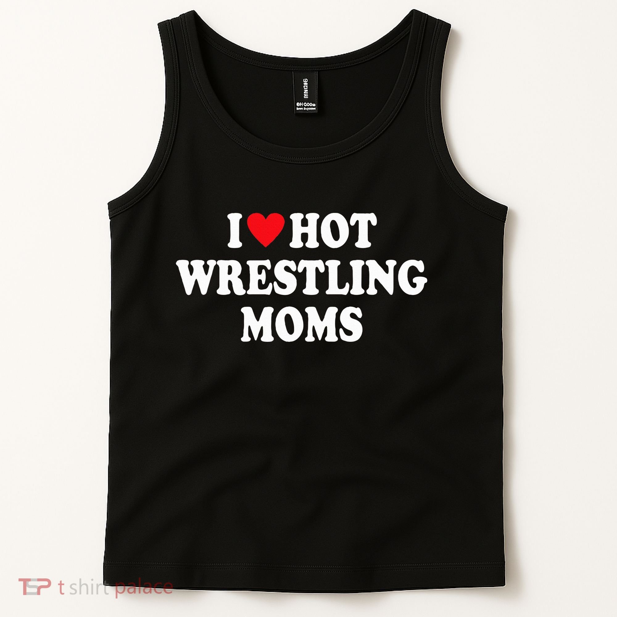 I Love Hot Wrestling Moms Groovy  Tank Top