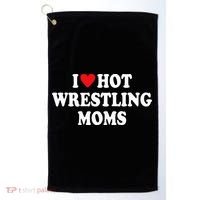 I Love Hot Wrestling Moms Groovy  Golf Towel thumb 0