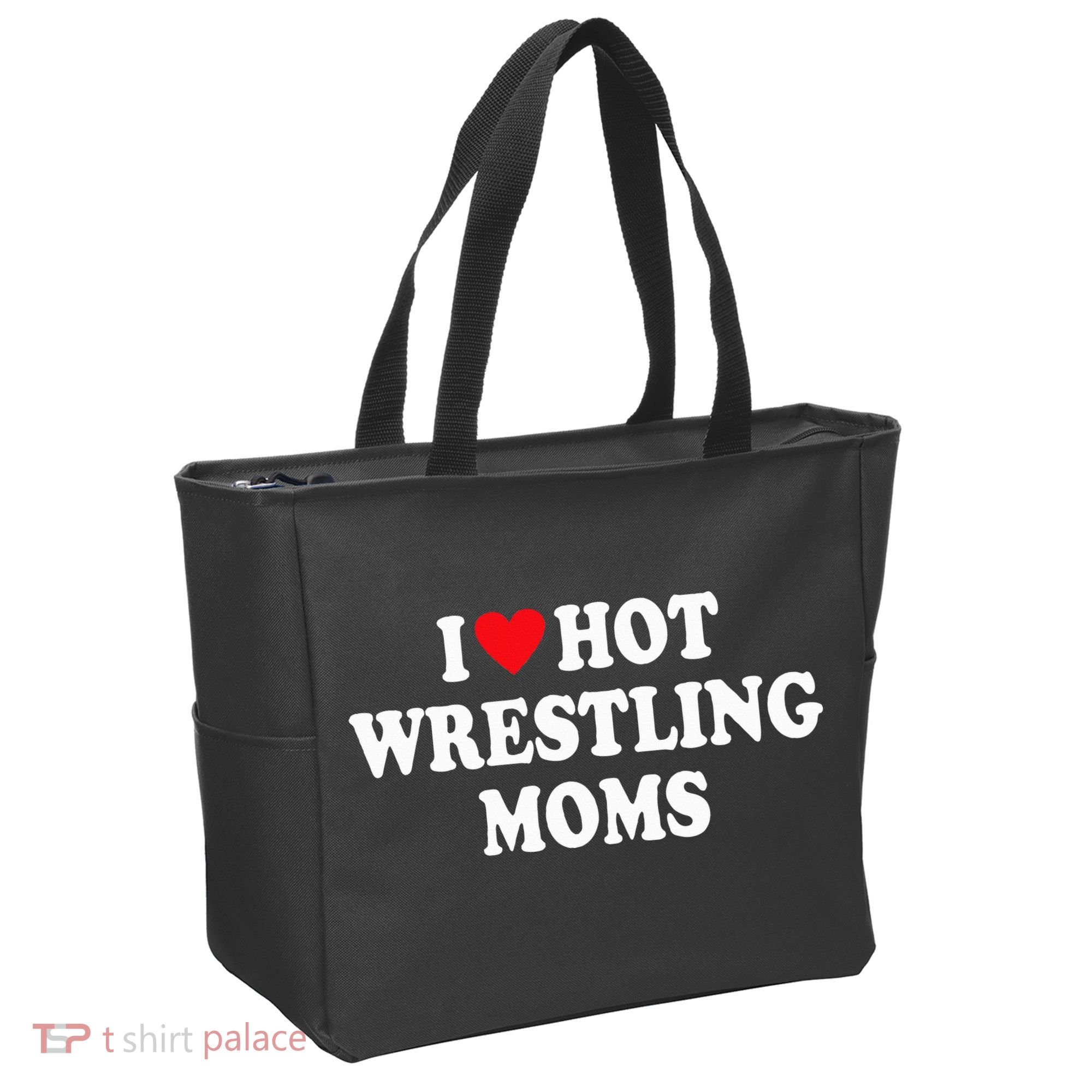 I Love Hot Wrestling Moms Groovy  Tote Bag