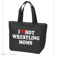 I Love Hot Wrestling Moms Groovy  Tote Bag thumb 3