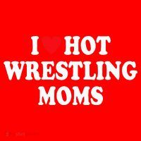I Love Hot Wrestling Moms Groovy  Santa Hat thumb 1