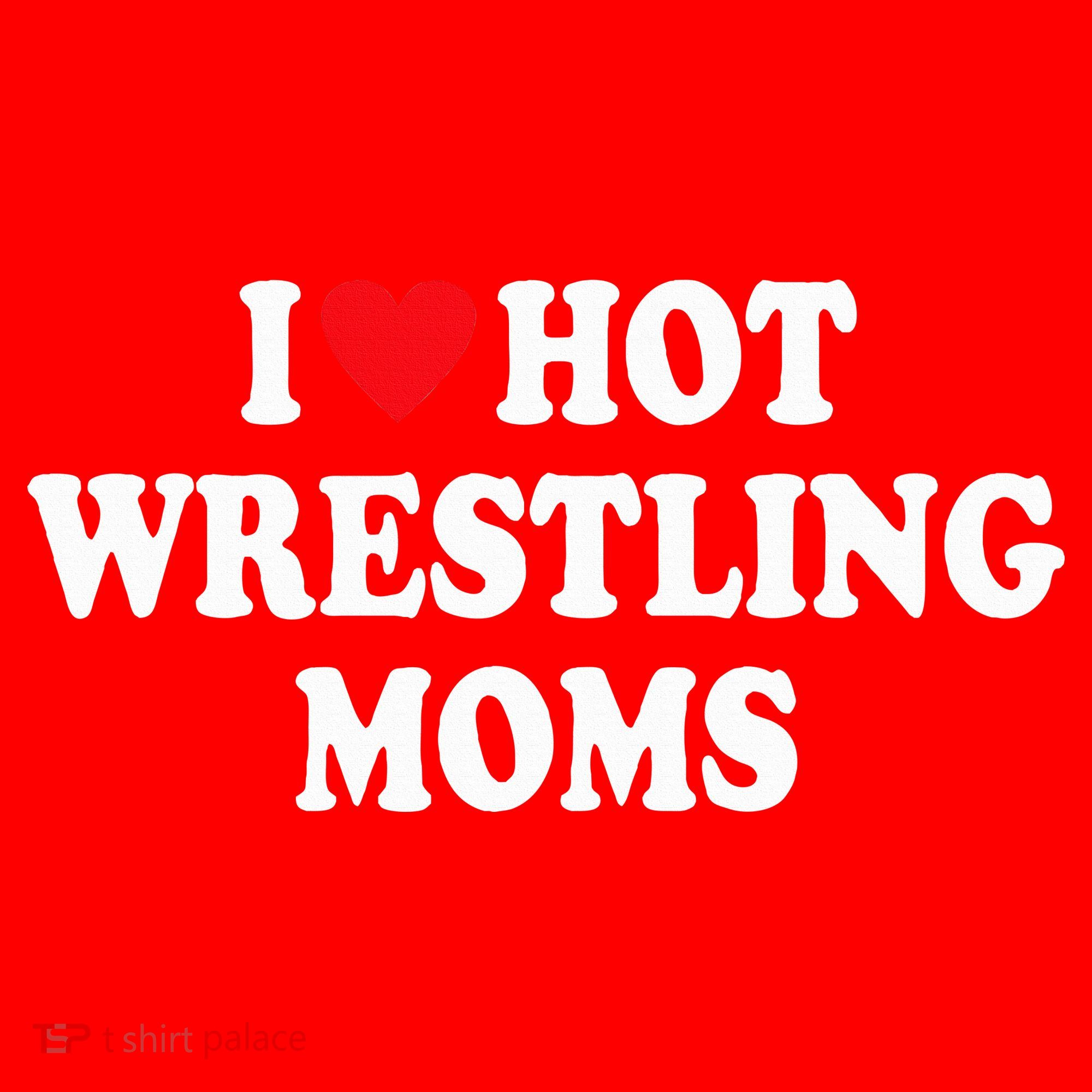 I Love Hot Wrestling Moms Groovy  Santa Hat