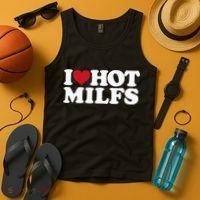 I LOVE HOT MILFS I HEART HOT MILFS Tank Top thumb 4