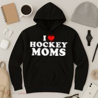 I Love Hockey Mom Funny Hoodie thumb 3