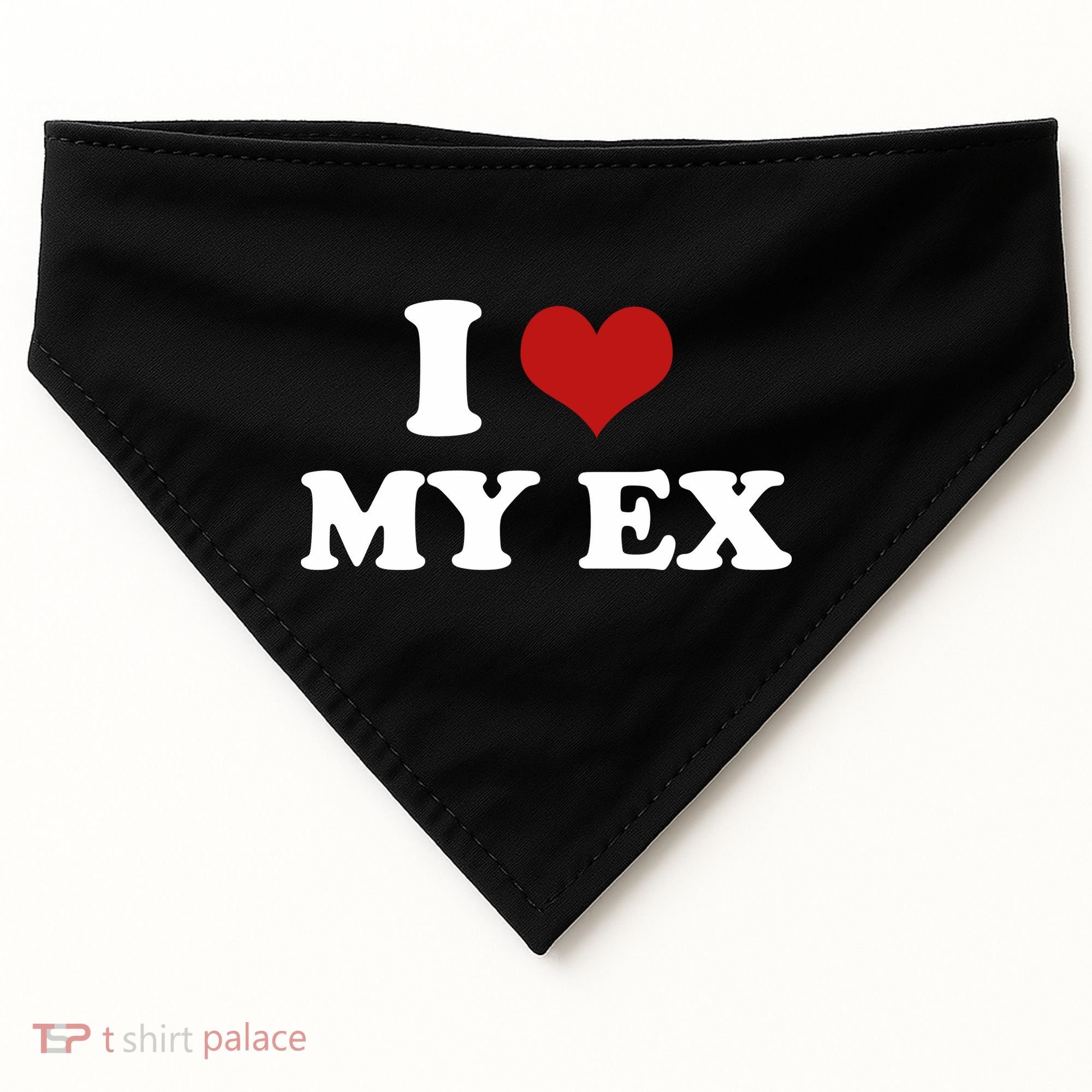 I Love Heart My EX 2000s Style Meme Tee USA-Made Doggie Bandana