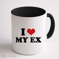 I Love Heart My EX 2000s Style Meme Tee Coffee Mug thumb 1