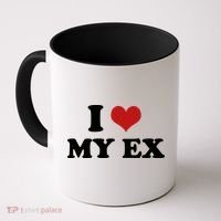 I Love Heart My EX 2000s Style Meme Tee Coffee Mug thumb 0