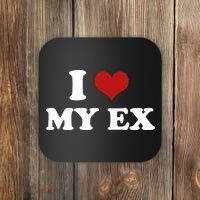 I Love Heart My EX 2000s Style Meme Tee Coaster thumb 0