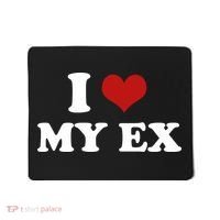 I Love Heart My EX 2000s Style Meme Tee Mousepad thumb 0