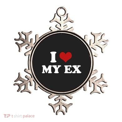 I Love Heart My EX 2000s Style Meme Tee Ornament