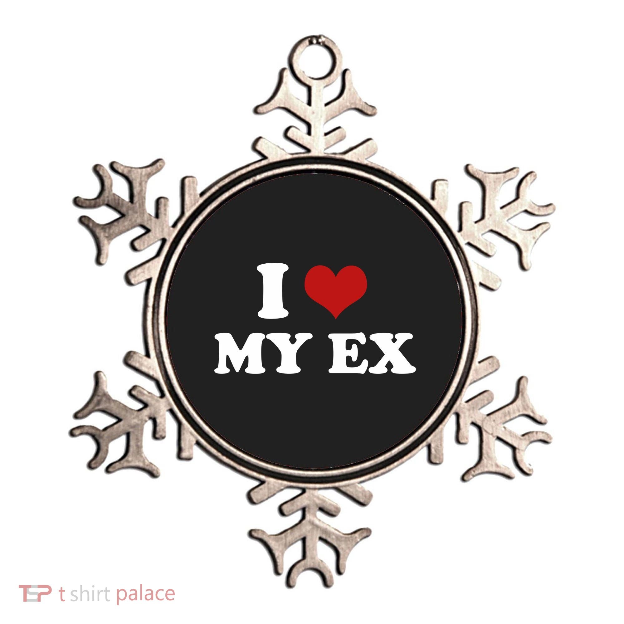 I Love Heart My EX 2000s Style Meme Tee Ornament