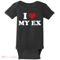 I Love Heart My EX 2000s Style Meme Tee Baby Bodysuit thumb 0