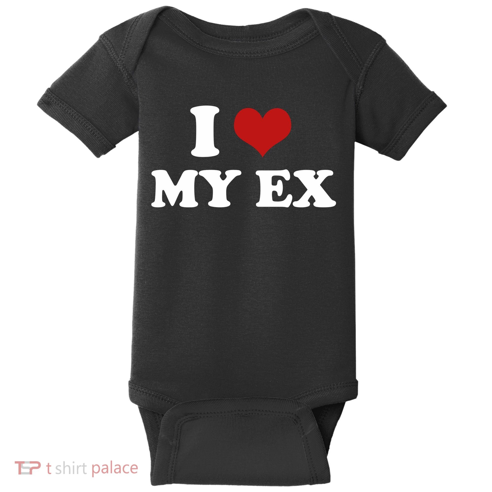 I Love Heart My EX 2000s Style Meme Tee Baby Bodysuit