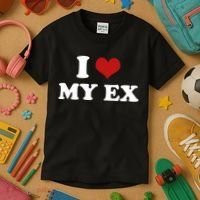 I Love Heart My EX 2000s Style Meme Tee Kids T-Shirt thumb 3