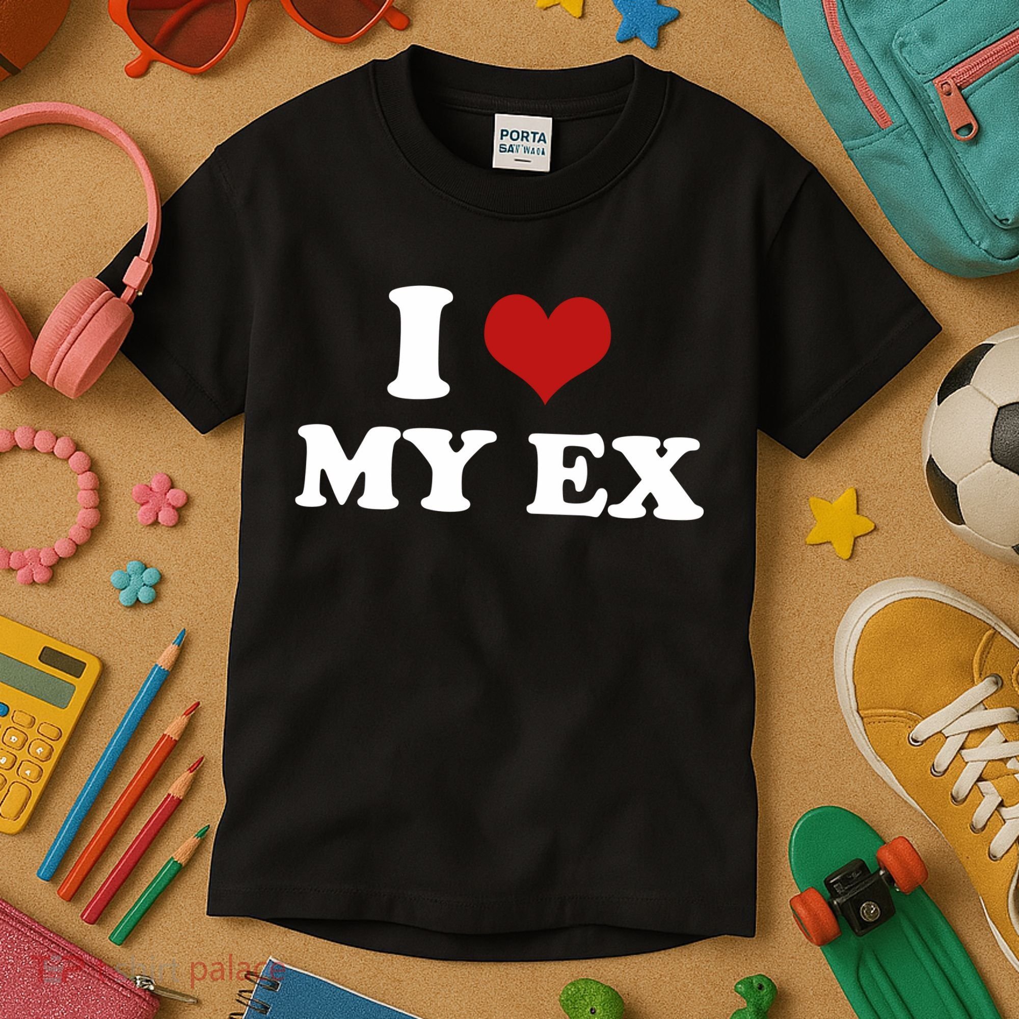 I Love Heart My EX 2000s Style Meme Tee Kids T-Shirt