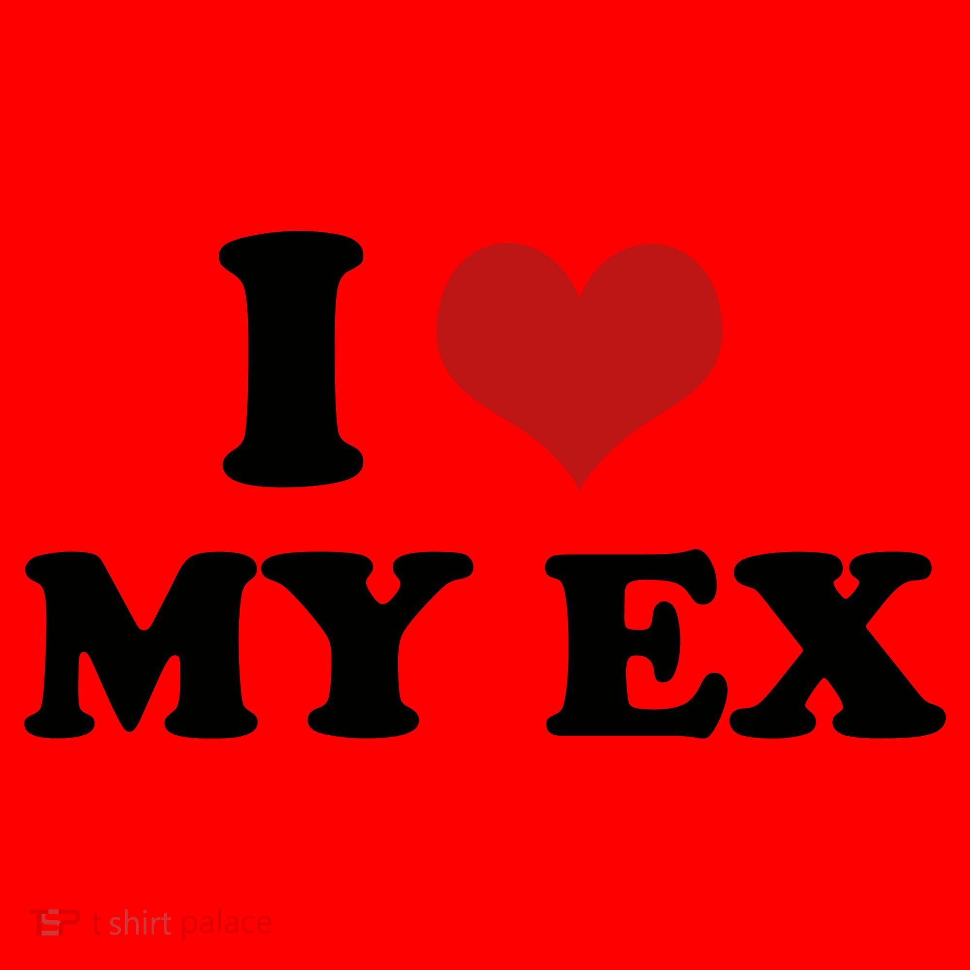 I Love Heart My EX 2000s Style Meme Tee Santa Hat
