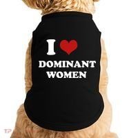 I Love Heart Dominant Women Funny Meme Doggie Tank thumb 0