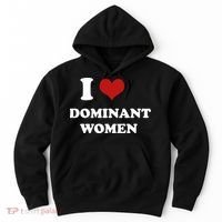 I Love Heart Dominant Women Funny Meme Hoodie thumb 0