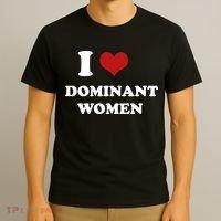 I Love Heart Dominant Women Funny Meme T-Shirt thumb 3