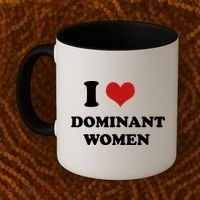 I Love Heart Dominant Women Funny Meme Coffee Mug thumb 2