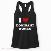I Love Heart Dominant Women Funny Meme Women's Tank Top thumb 0