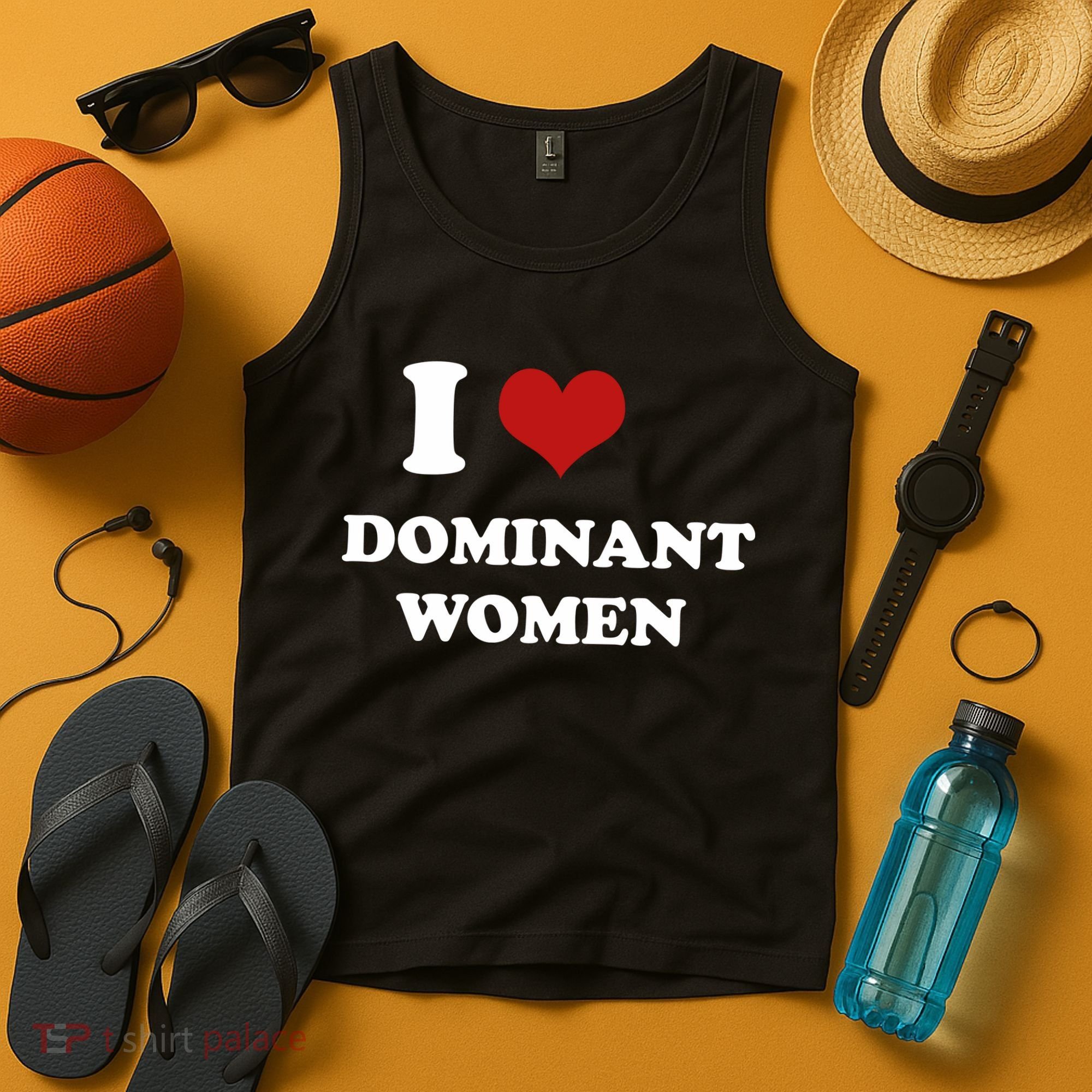 I Love Heart Dominant Women Funny Meme Tank Top