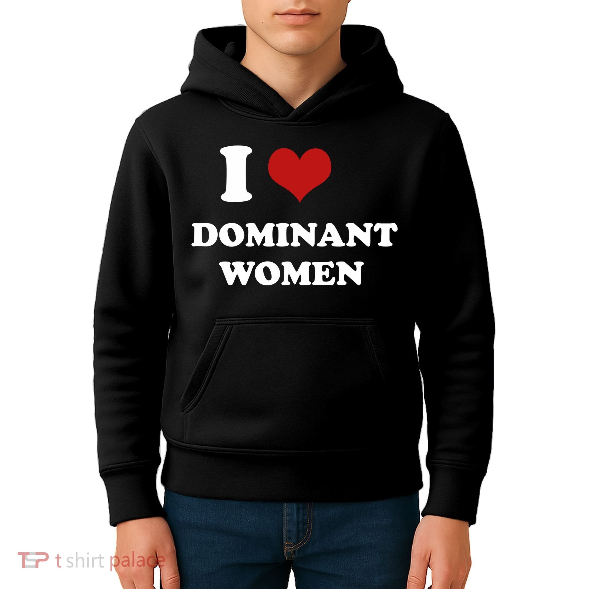 I Love Heart Dominant Women Funny Meme Kids Hoodie