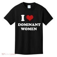 I Love Heart Dominant Women Funny Meme Kids T-Shirt thumb 0