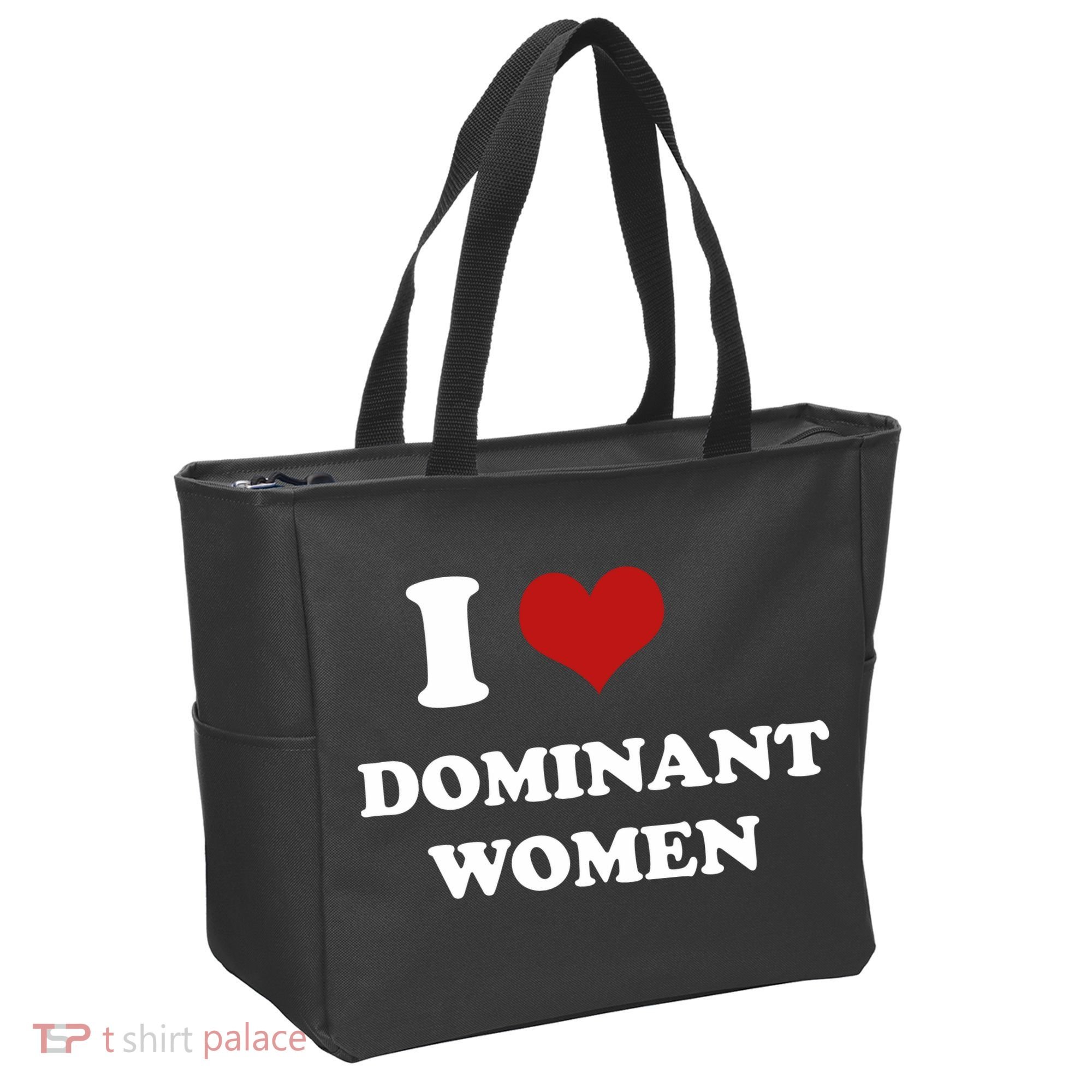 I Love Heart Dominant Women Funny Meme Tote Bag