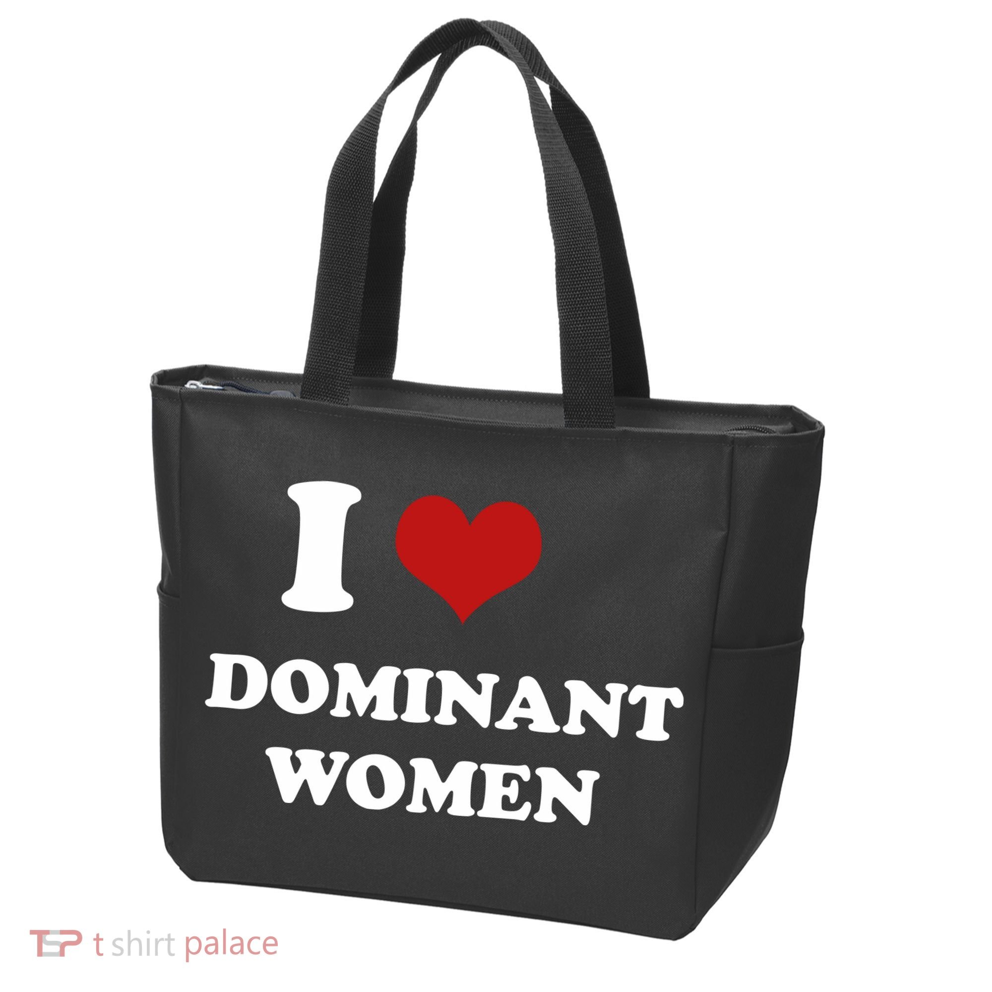I Love Heart Dominant Women Funny Meme Tote Bag