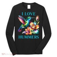 I Love Hummers Hummingbird  Long Sleeve Shirt thumb 0