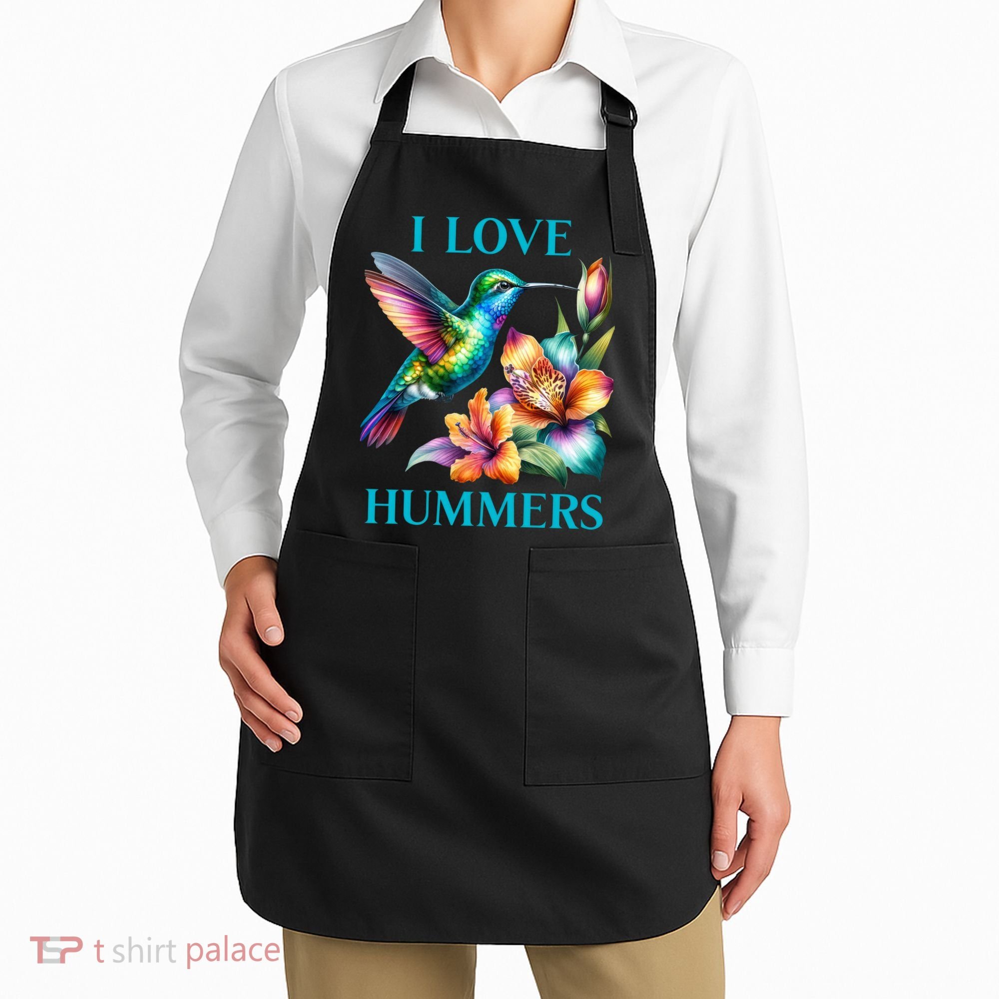 I Love Hummers Hummingbird  Apron
