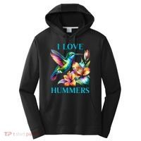 I Love Hummers Hummingbird  Performance Fleece Hoodie thumb 0