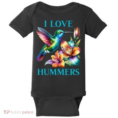 I Love Hummers Hummingbird  Baby Bodysuit