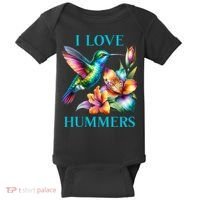 I Love Hummers Hummingbird  Baby Bodysuit thumb 0