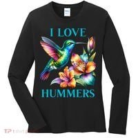 I Love Hummers Hummingbird  Women's Long Sleeve Shirt thumb 0
