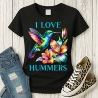 I Love Hummers Hummingbird  Women's T-Shirt thumb 3