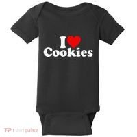 I Love Heart Cookies Baby Bodysuit thumb 0