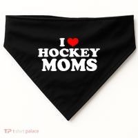 I Love Hockey Moms Funny USA-Made Doggie Bandana thumb 0