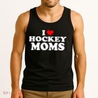 I Love Hockey Moms Funny Tank Top thumb 3