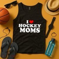 I Love Hockey Moms Funny Tank Top thumb 4