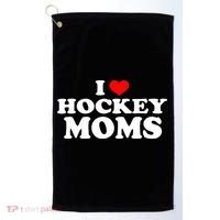 I Love Hockey Moms Funny Golf Towel thumb 0