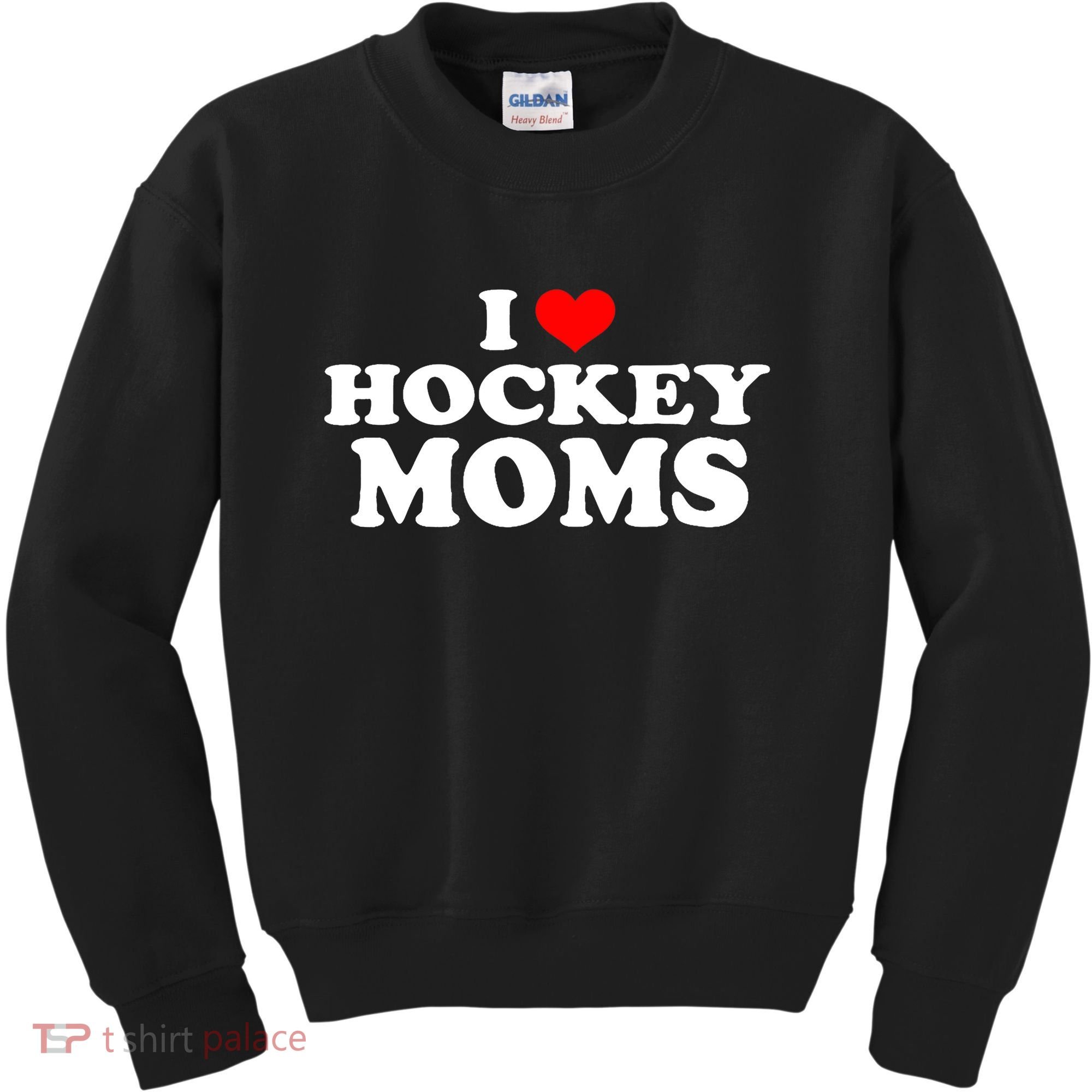 I Love Hockey Moms Funny Kids Sweatshirt