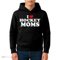 I Love Hockey Moms Funny Kids Hoodie thumb 4
